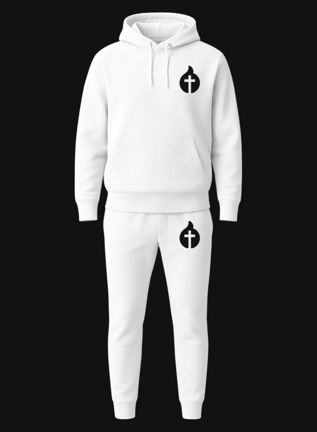 White Flame Cross Tracksuit
